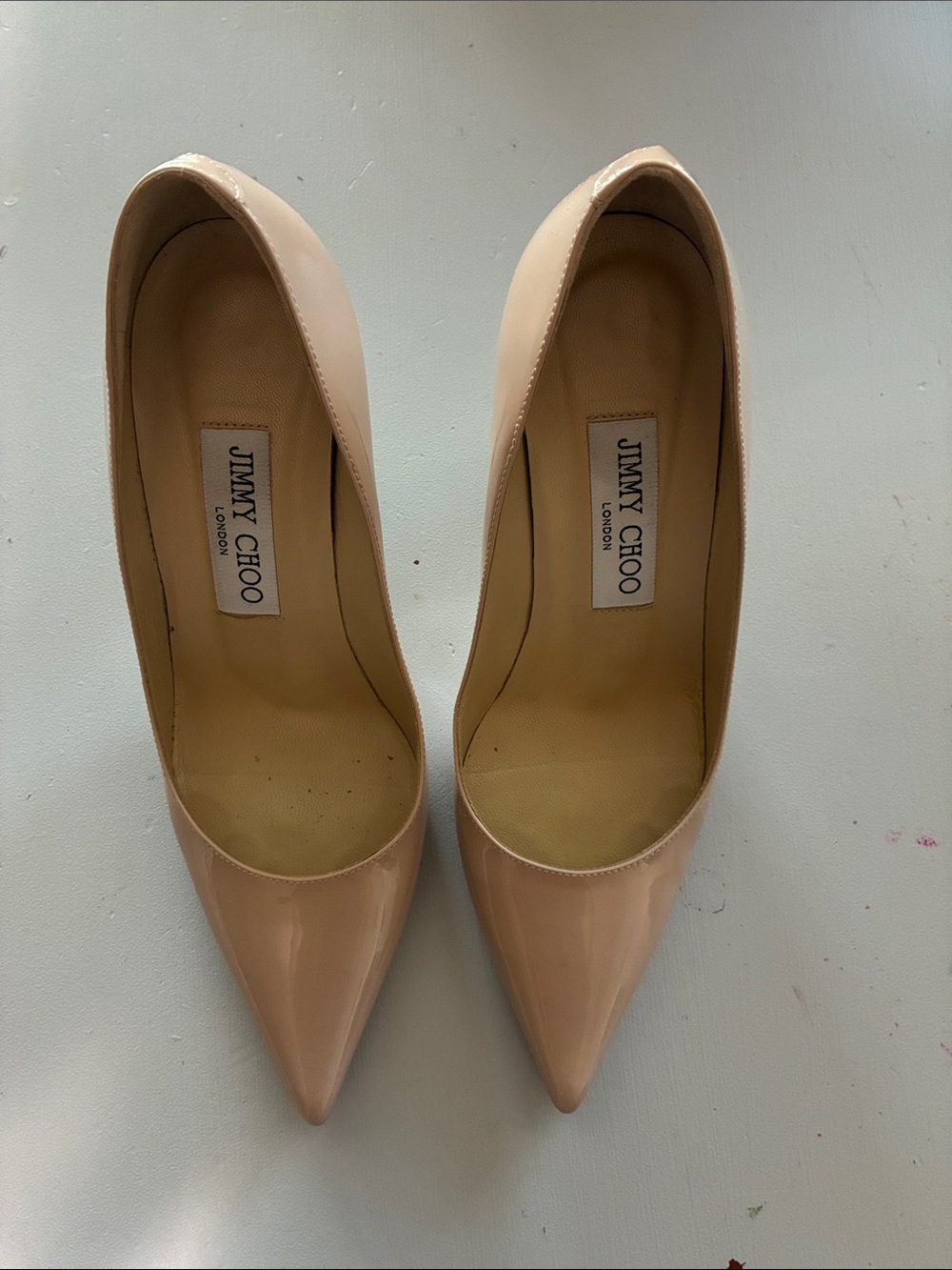 Jimmy Choo Blush Patent Leather Pointed-Toe Stilettos - Picture 2 of 9